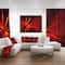 Designart - Red and Yellow Rays - Abstract Framed Canvas art print